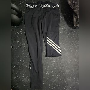 Black Track Pants with White Stripes